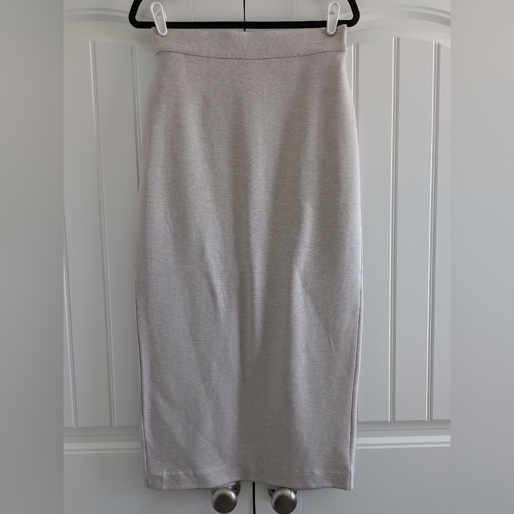 Express Light Beige Pencil Skirt